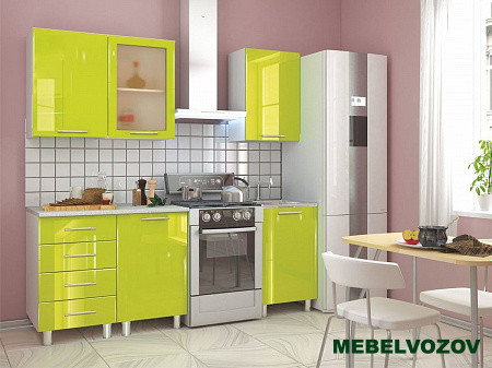 Кухонный гарнитур Танго 1500 (ЛАЙМ) от магазина Мебельвозов в Нижнем Новгороде
