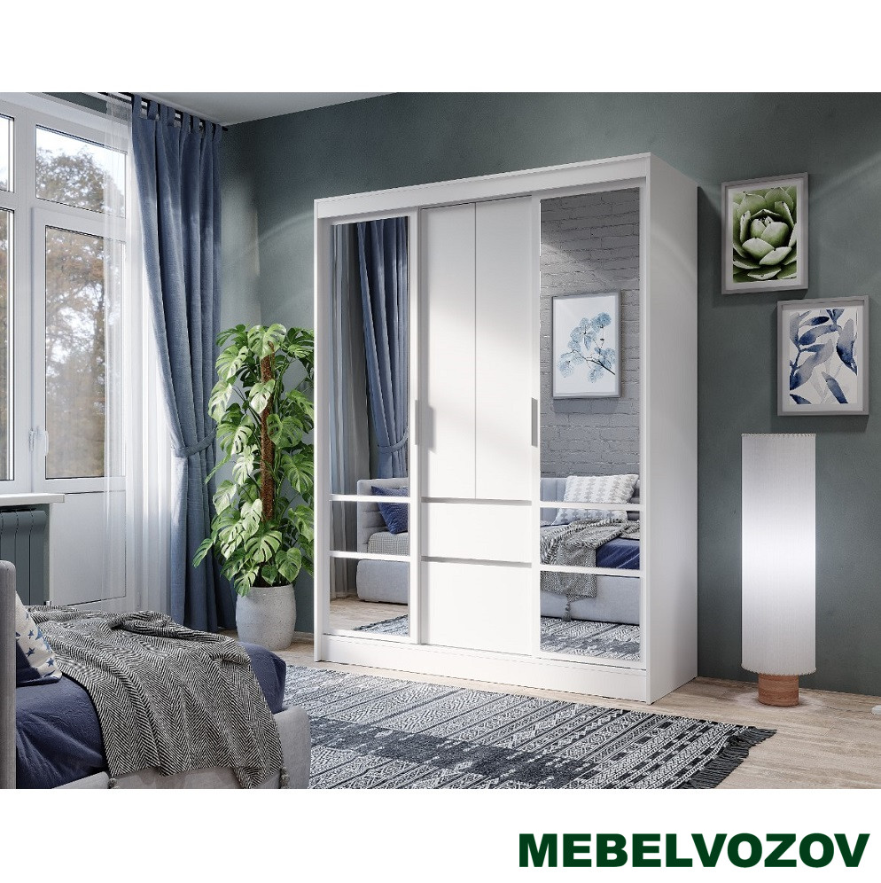 Шкаф-купе "Симпл" ШКК-06 Белый от компании Мебельвозов в Нижнем Новгороде