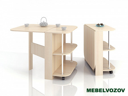 Стол книжка с полками дуб молочный от магазина Мебельвозов в Нижнем Новгороде