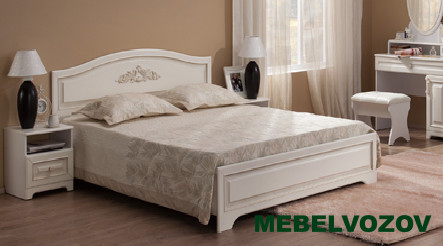 Кровать двуспальная 1,6 Белла (комфорт)(Белый/джелато софт) от магазина Мебельвозов в Нижнем Новгороде