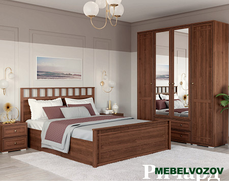Модульная спальня Ричард (орех донской). Комплект 1 от магазина Мебельвозов в Нижнем Новгороде