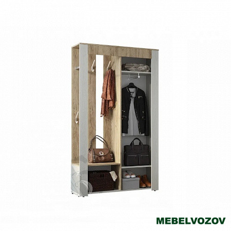 Прихожая "Франк" Крафт/Ясень белый от магазина Мебельвозов в Нижнем Новгороде