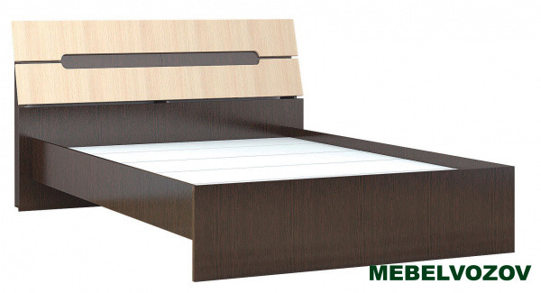 Кровать 1,4 Гавана с основанием ДСП,без матраса (Венге/Дуб Молочный) от магазина Мебельвозов в Нижнем Новгороде
