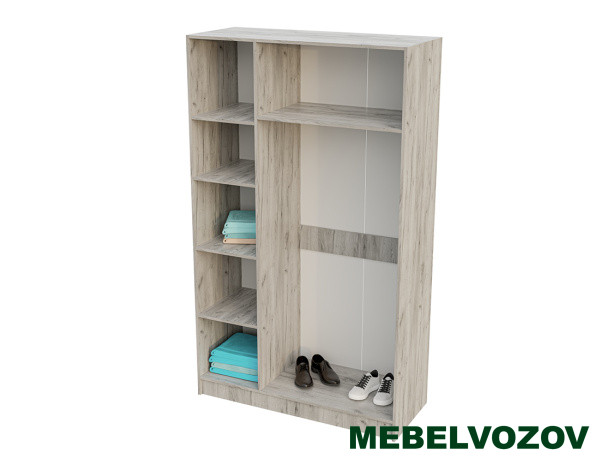 БАССА ШК 557 шкаф 3-х створчатый (ДУБ КРАФТ БЕЛЫЙ/ДУБ КРАФТ СЕРЫЙ) от компании Мебельвозов в Нижнем Новгороде