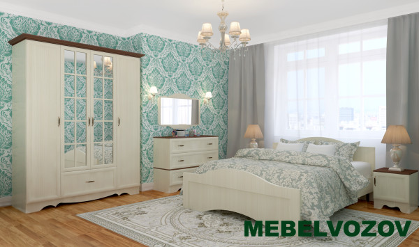 Модульная спальня Латте Компановка №2 от магазина Мебельвозов в Нижнем Новгороде