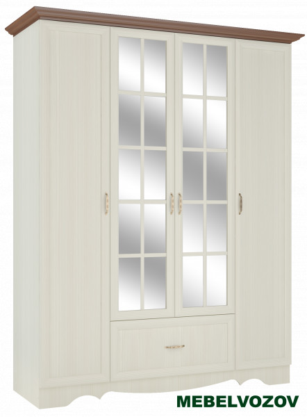 Шкаф четырехдверный в спальню Латте 4 от компании Мебельвозов в Нижнем Новгороде