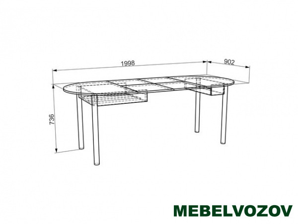Кухонный стол Квартет (Венге) - фото от магазина Мебельвозов в Нижнем Новгороде Кухонный стол Квартет (Венге) от магазина Мебельвозов в Нижнем Новгороде