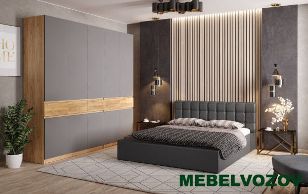 фото АНДРОМЕДА  кровать КР-002 с ОРТОПЕДОМ и ПМ 1600 от магазина Мебельвозов в Нижнем Новгороде АНДРОМЕДА  кровать КР-002 с ОРТОПЕДОМ и ПМ 1600 от магазина Мебельвозов в Нижнем Новгороде