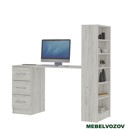 ГРАНД Стол письменный (ДУБ КРАФТ БЕЛЫЙ) детальное изображение от магазина mebelvozov.ru в Нижнем Новгороде