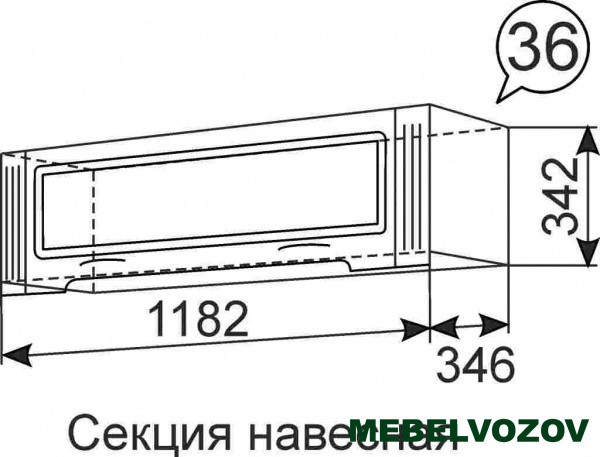 36 Секция навесная «Виктория» Детская комната фото от Мебельвозов в Нижнем Новгороде