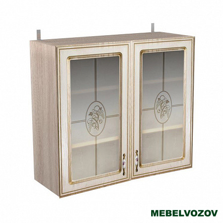 Шкаф-витрина навесной 800 Анжелика (высота 720) фото от Мебельвозов в Нижнем Новгороде