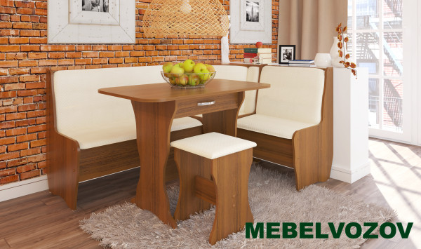 Кухонный уголок Трапези Эна со столом и табуретом 2шт(Орех Экко) от магазина Мебельвозов в Нижнем Новгороде