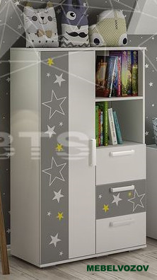 Шкаф многофункциональный ШК-10 Трио Звездное детство детальное изображение от магазина mebelvozov.ru в Нижнем Новгороде