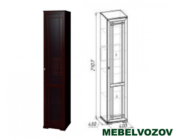 Пенал для белья Sherlock 81 ПРАВЫЙ  (Орех шоколадный) от компании Мебельвозов в Нижнем Новгороде