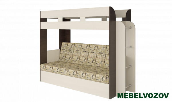 Кровать-Диван 2-х этажная Карамель 75 (анкор светлый/бодега темный) детальное изображение от магазина mebelvozov.ru в Нижнем Новгороде