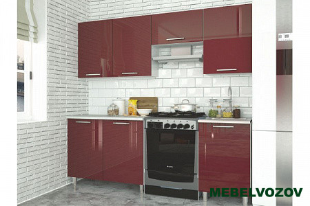 Кухонный гарнитур Танго 2100 (БОРДО) от магазина Мебельвозов в Нижнем Новгороде