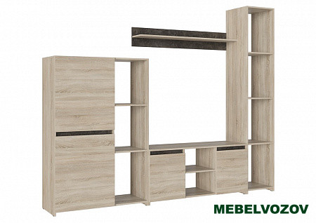 МИЛАНО-5 НМ Стенка (Дуб сонома/ателье темное) от интернет магазина Mebelvozov в Нижнем Новгороде