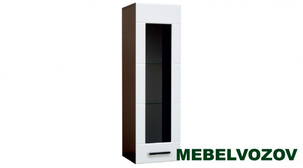 Шкаф навесной со стеклом  Грация 1 модуль 1 МДФ матовый от компании Мебельвозов в Нижнем Новгороде