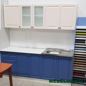 Кухонный гарнитур Хозяюшка 2,0м (магнолия/деним) от магазина Мебельвозов в Нижнем Новгороде