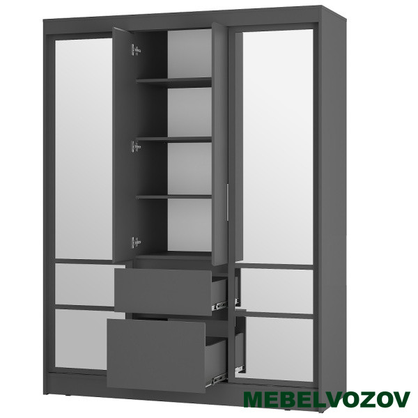 Шкаф-купе "Симпл" ШКК-06 Графит от компании Мебельвозов в Нижнем Новгороде