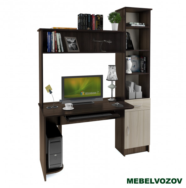 Стол компьютерный Интел-2(Бодега темная/бодега светлая) - фото от магазина Мебельвозов в Нижнем Новгороде Стол компьютерный Интел-2(Бодега темная/бодега светлая) от магазина Мебельвозов в Нижнем Новгороде