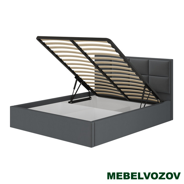 фото Кровать 160х200 с подъемным механизмом Линда (графит) от магазина Мебельвозов в Нижнем Новгороде Кровать 160х200 с подъемным механизмом Линда (графит) от магазина Мебельвозов в Нижнем Новгороде