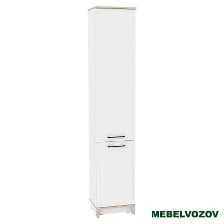 Aurelio 11 (гостиная) Шкаф для белья (модуль 155), Белый-Блеквуд Сатиновый от компании Мебельвозов в Нижнем Новгороде