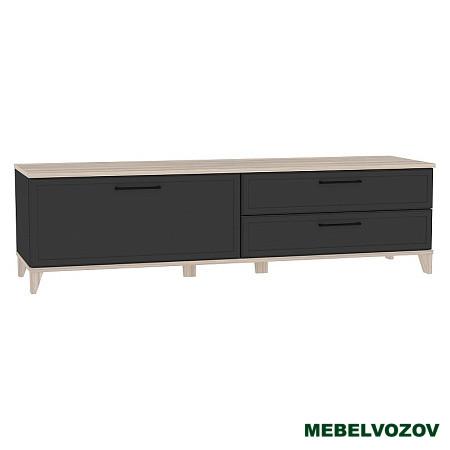 Aurelio 3 (гостиная) Тумба ТВ (модуль 169), Антрацит-Блеквуд Сатиновый от интернет магазина Mebelvozov в Нижнем Новгороде