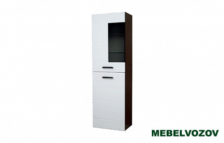 Шкаф напольный со стеклом Грация 1 модуль 3 МДФ матовый от Mebelvozov в Нижнем Новгороде
