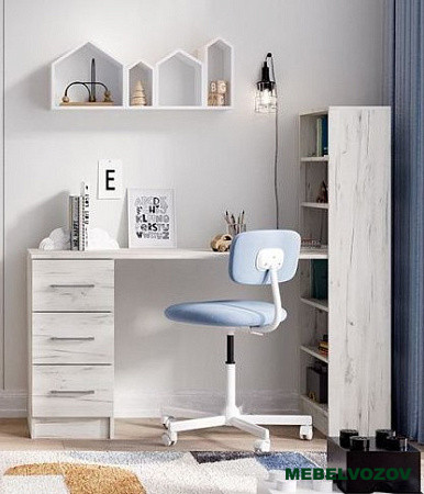 ГРАНД Стол письменный (ДУБ КРАФТ БЕЛЫЙ) детальное изображение от магазина mebelvozov.ru в Нижнем Новгороде