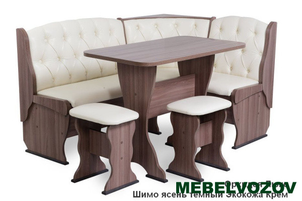 Кухонный уголок Орхидея Люкс ШИМО ЯСЕНЬ ТЕМНЫЙ от магазина Мебельвозов в Нижнем Новгороде