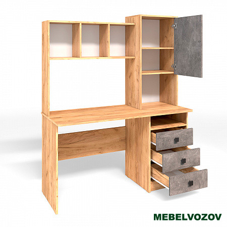 Стол компьютерный СК-9 (ателье светлое/дуб золотой крафт) от магазина Мебельвозов в Нижнем Новгороде