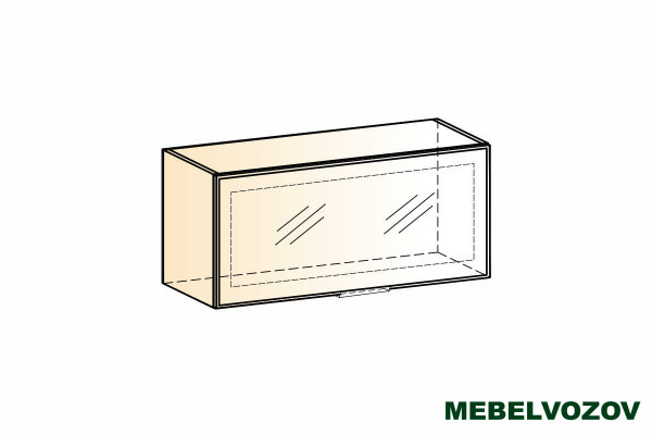 Стоун шкаф навесной L800 H360 1 дв.рам. фото от Мебельвозов в Нижнем Новгороде