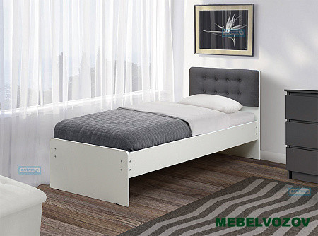 Кровать №6 с мягкой головной спинкой 90*200 от магазина Мебельвозов в Нижнем Новгороде