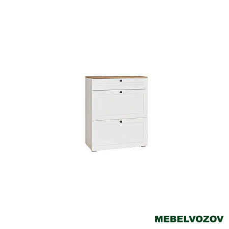 Остин Тумба для обуви 16.121 (белый/дуб вотан) от магазина Мебельвозов в Нижнем Новгороде