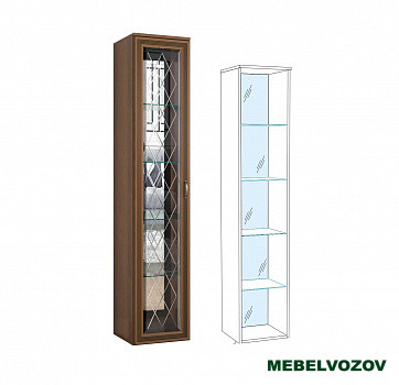 Пенал-витрина ЛШ-7 (надставной) Ливорно (орех донской) от Mebelvozov в Нижнем Новгороде