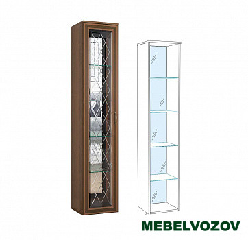 Пенал-витрина ЛШ-7 (надставной) Ливорно (орех донской) от Mebelvozov в Нижнем Новгороде