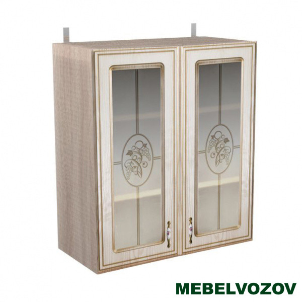 Шкаф-витрина навесной 600 Анжелика (высота 720) фото от Мебельвозов в Нижнем Новгороде