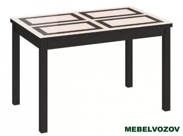 Стол обеденный раскладной Бруно 1000х600 мм (Венге/Рисунок Плитка) от магазина Мебельвозов в Нижнем Новгороде