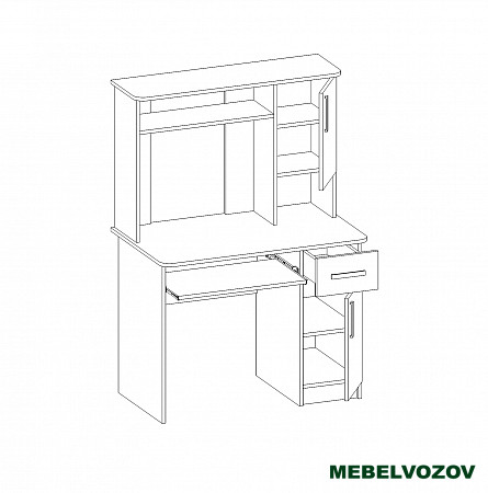 Стол компьютерный Интел-15 (бодега cветлый/бодега темный) от магазина Мебельвозов в Нижнем Новгороде
