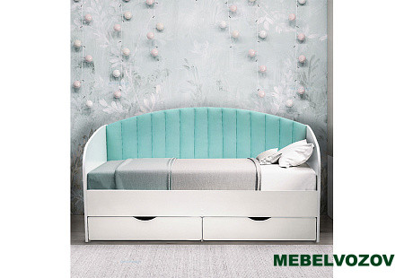 Кровать с продольной мягкой спинкой "Софа №12" от магазина Мебельвозов в Нижнем Новгороде