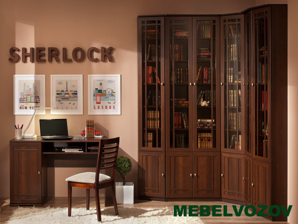 Шкафы для книг Библиотека «Sherlock» Компоновка 1 от компании Мебельвозов