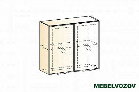 Стоун шкаф навесной L800 H720 2 дв.рам. фото от Мебельвозов в Нижнем Новгороде