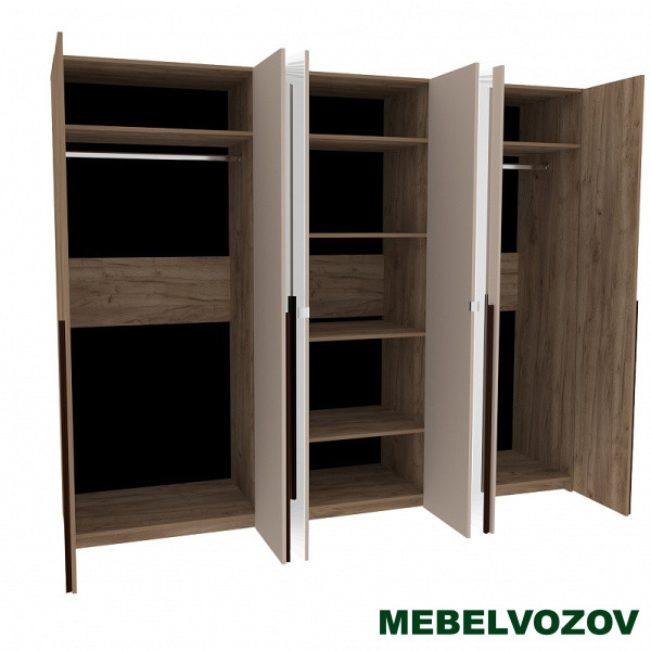 КАРА 7 Шкаф для одежды и белья 6-створчатый - фото от компании Мебельвозов в Нижнем Новгороде КАРА 7 Шкаф для одежды и белья 6-створчатый от компании Мебельвозов в Нижнем Новгороде
