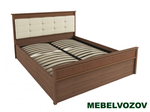 Кровать Ливорно 1,4 ЛКР-1 с ортопед. основанием на опорах (орех донской) от магазина Мебельвозов в Нижнем Новгороде