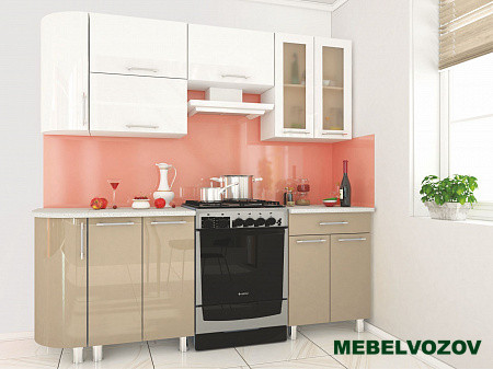 Кухонный гарнитур Танго 2100 (БЕЛЫЙ/МОККО) от магазина Мебельвозов в Нижнем Новгороде