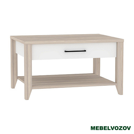 Aurelio 16 (гостиная) Стол журнальный (модуль 163), Белый-Блеквуд Сатиновый от Mebelvozov в Нижнем Новгороде