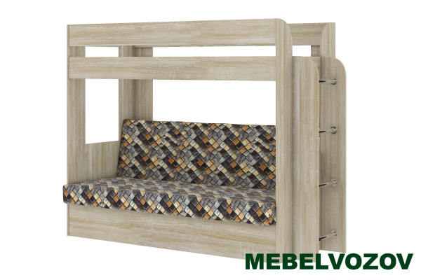 Кровать-Диван 2-х этажная Карамель 75 (дуб сонома светлый) детальное изображение от магазина mebelvozov.ru в Нижнем Новгороде