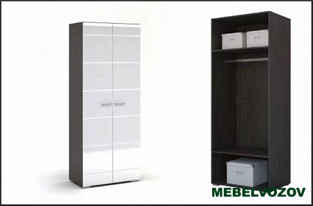 ВЕГАС шкаф 2-х створчатый (венге/белый глянец) от компании Мебельвозов в Нижнем Новгороде