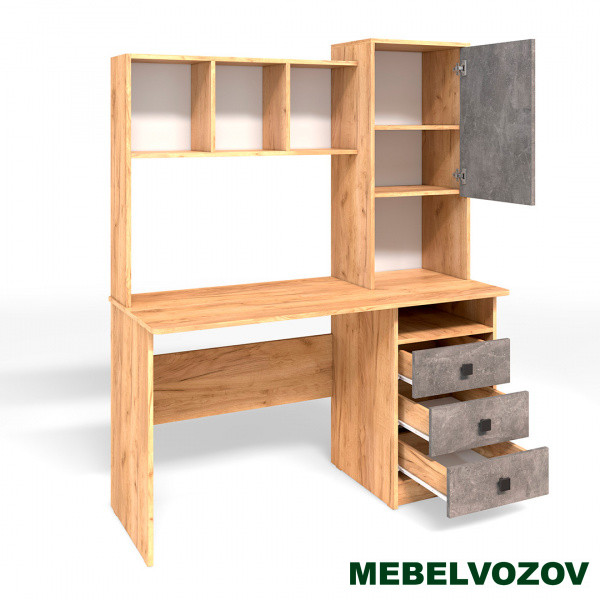 Стол компьютерный СК-9 (ателье светлое/дуб золотой крафт) от магазина Мебельвозов в Нижнем Новгороде